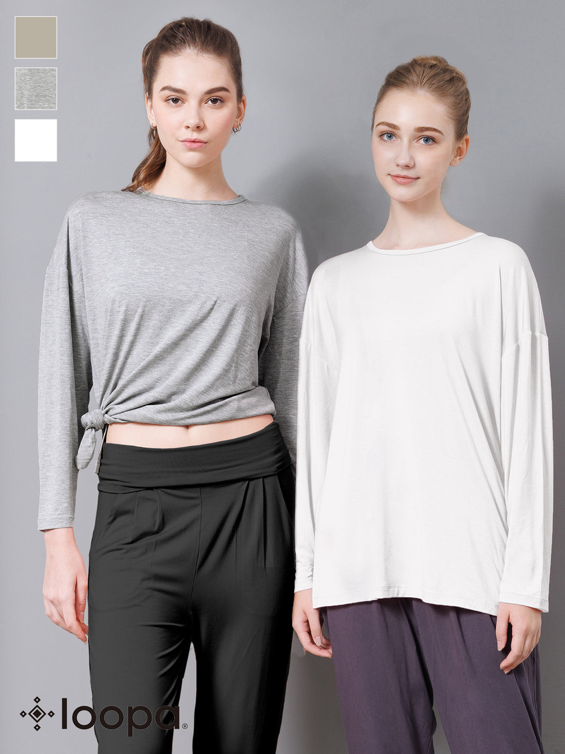 [Loopa] ルーパ BA ロングスリーブトップス（バンブー） Bamboo Long sleeve tops / ヨガウェア トップス Tシャツ 長袖 [SOFF]
