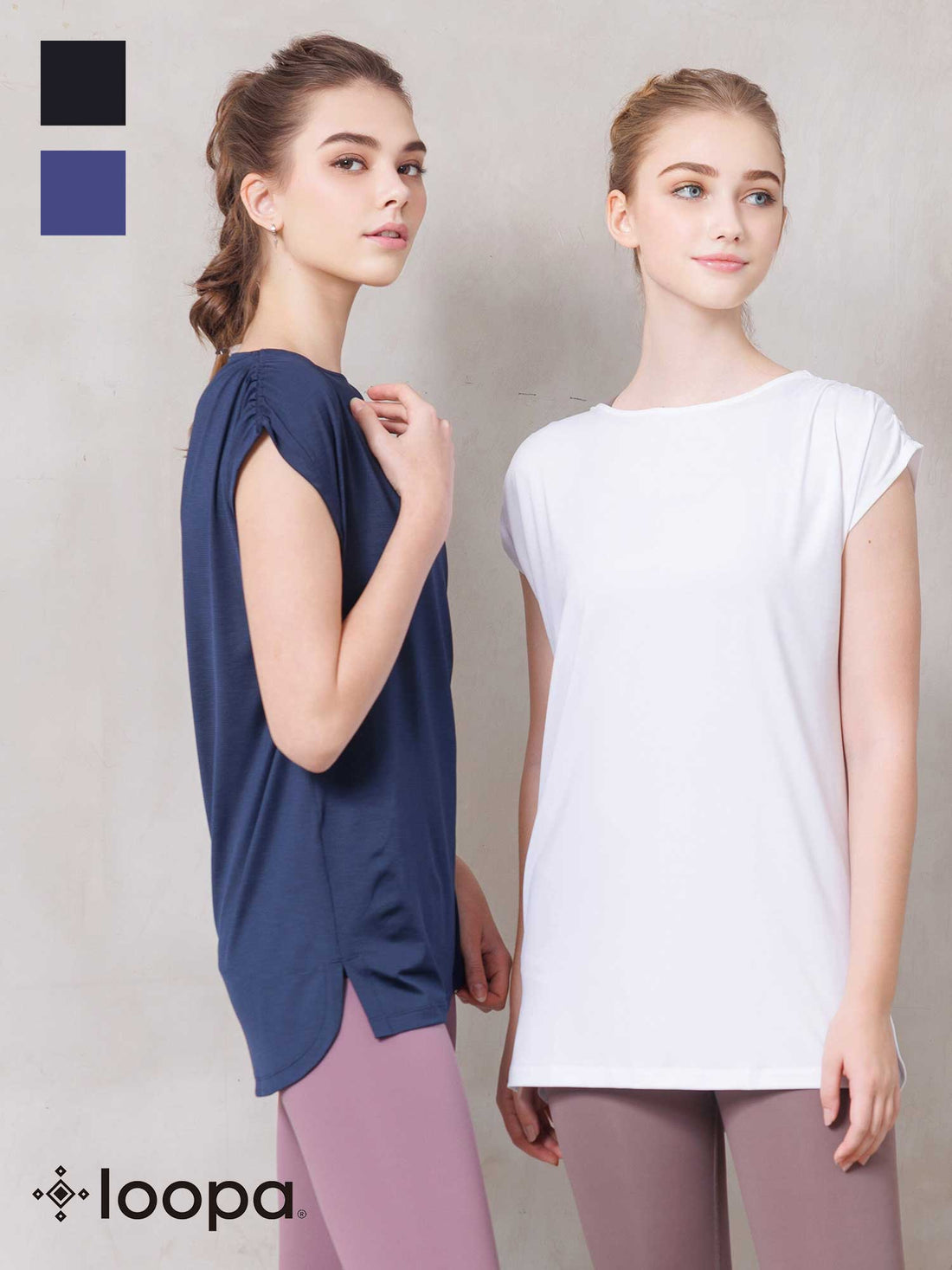 [Loopa] ルーパ ルーシュ ヨガ チュニック ruche yoga tunic Tシャツ ヨガトップス / ヨガウェア 21FW [SOFF]