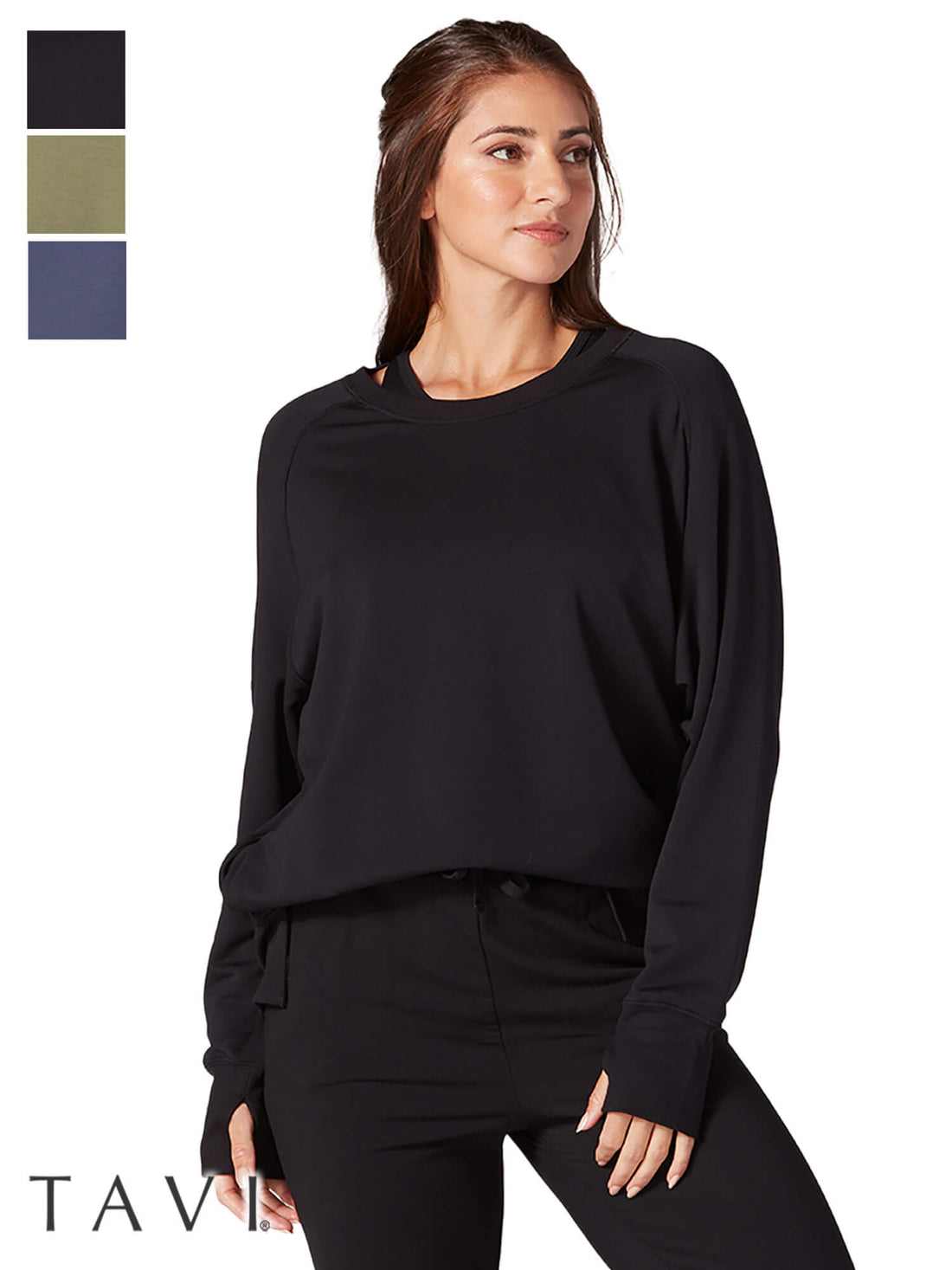 60%OFF[SALE][TAVI by TOESOX] コージー スウェットシャツ Cozy Sweatshirt／ヨガ トップス ピラティス 長袖 防寒 [DRT] SOFF