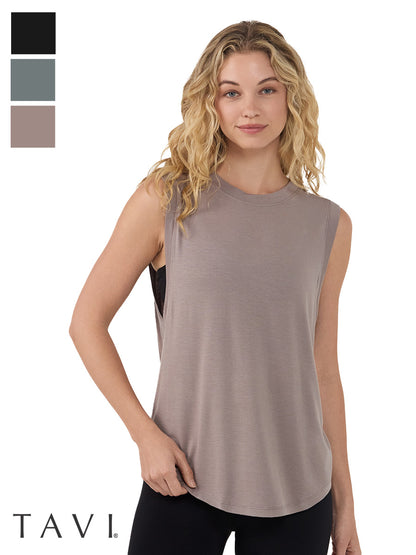 [TAVI by ToeSox] Crop T-shirt CROP TEE / Yoga tops Pilates cropped length breathable