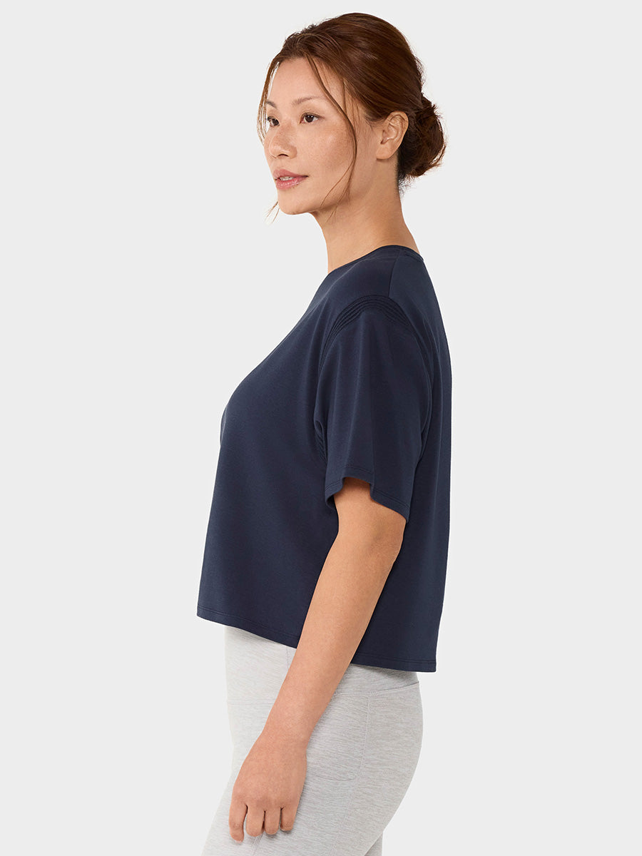 [TAVI] モーション Tee タビ レディース  トップス 半袖 ショート丈 クルーネック 26SS TOESOX
