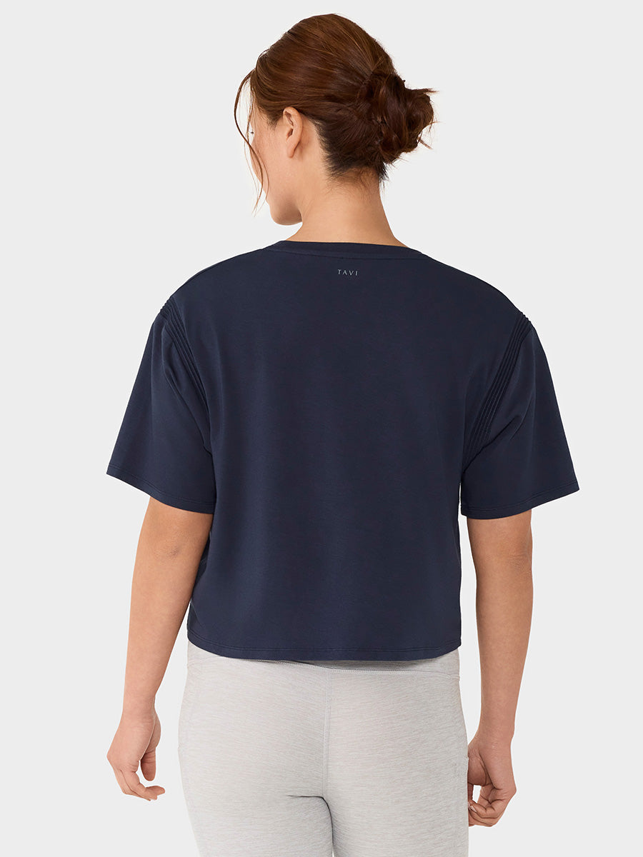 [TAVI] モーション Tee タビ レディース  トップス 半袖 ショート丈 クルーネック 26SS TOESOX
