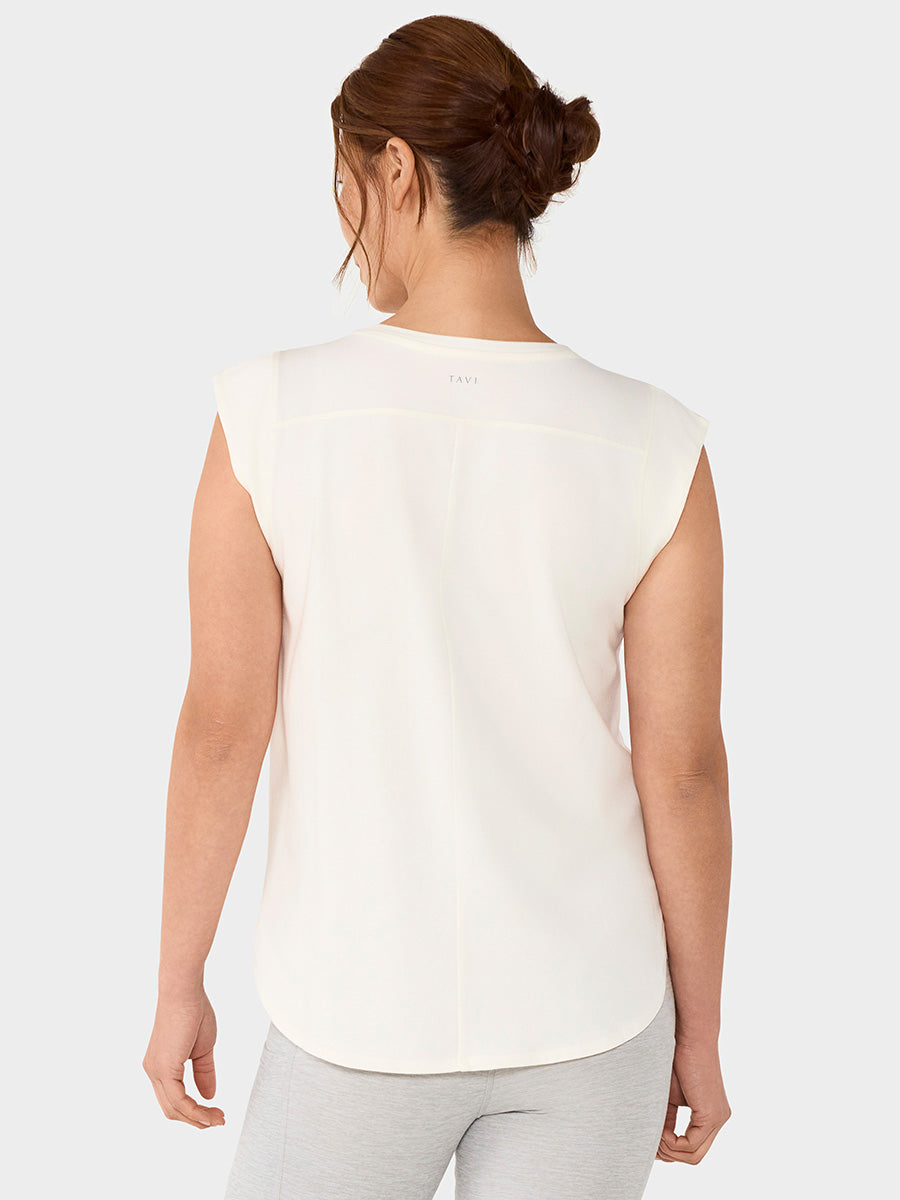 [TAVI by ToeSox] Crop T-shirt CROP TEE / Yoga tops Pilates cropped length breathable