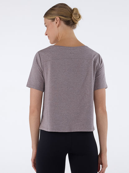 [TAVI] ワイド スクープネック Tee Wide Scoop N Tee タビ レディース  トップス 半袖 ショート丈 クルーネック 26FW_D1
