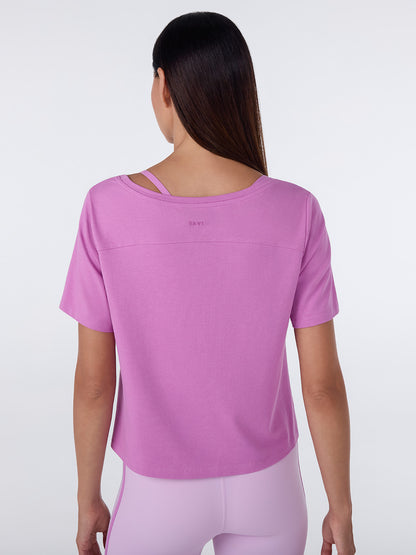 [TAVI] ワイド スクープネック Tee Wide Scoop N Tee タビ レディース  トップス 半袖 ショート丈 クルーネック 26FW_D1