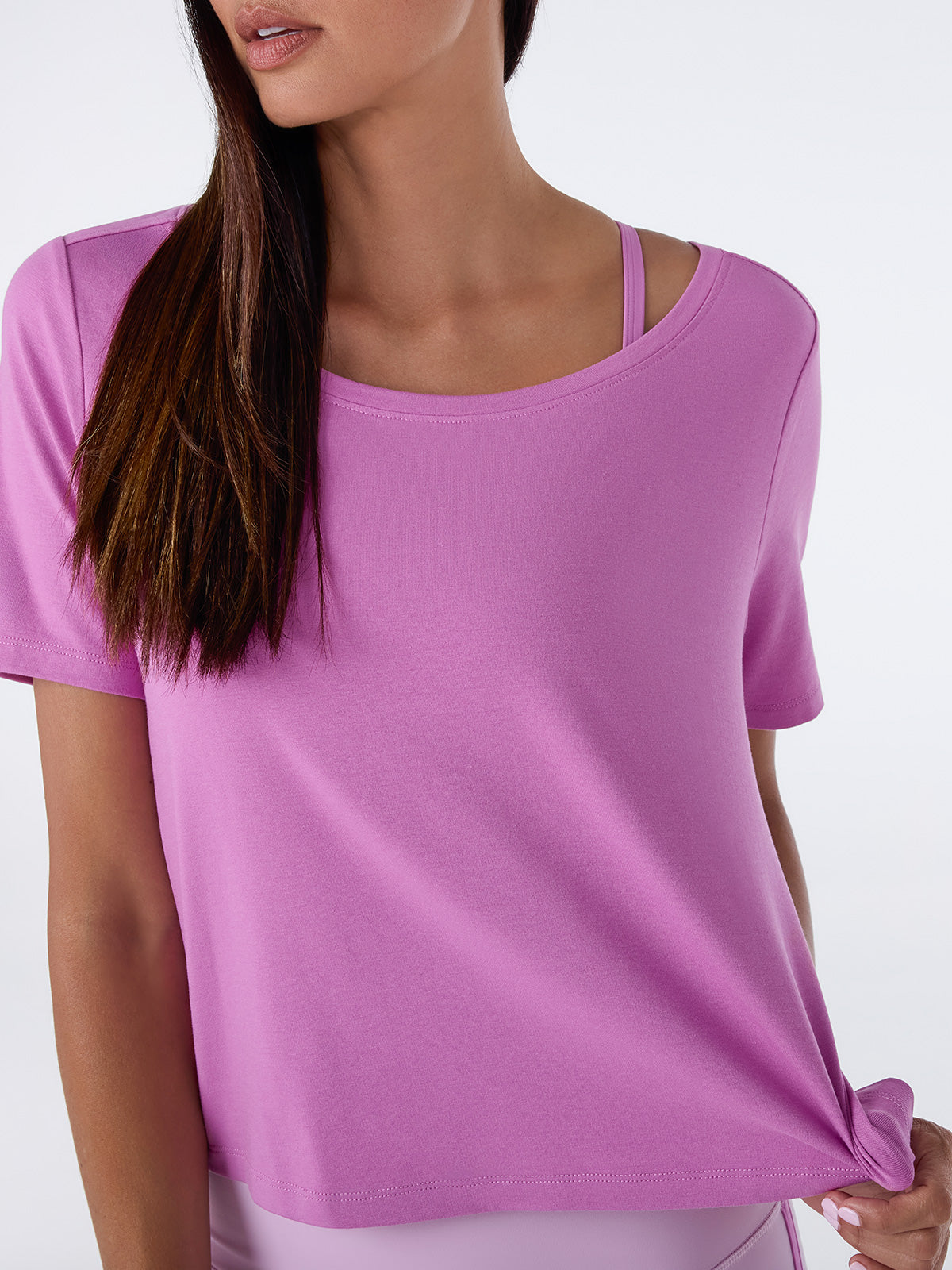 [TAVI] ワイド スクープネック Tee Wide Scoop N Tee タビ レディース  トップス 半袖 ショート丈 クルーネック 26FW_D1