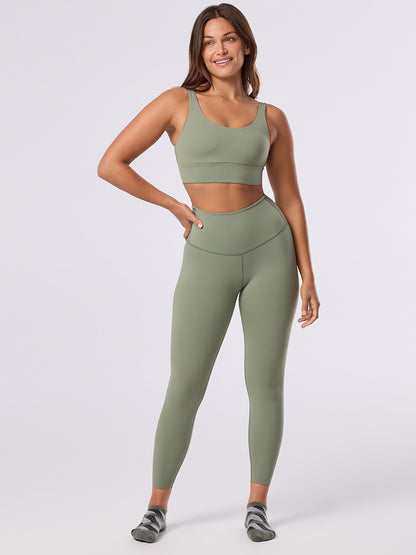 [TAVI] ハイウエスト 7分丈 レギンス HIGH WAISTED LEGGINGS／ヨガ ボトムス ピラティス ヨガパンツ 美脚 美尻 体型カバー TOESOX  26SS_D1