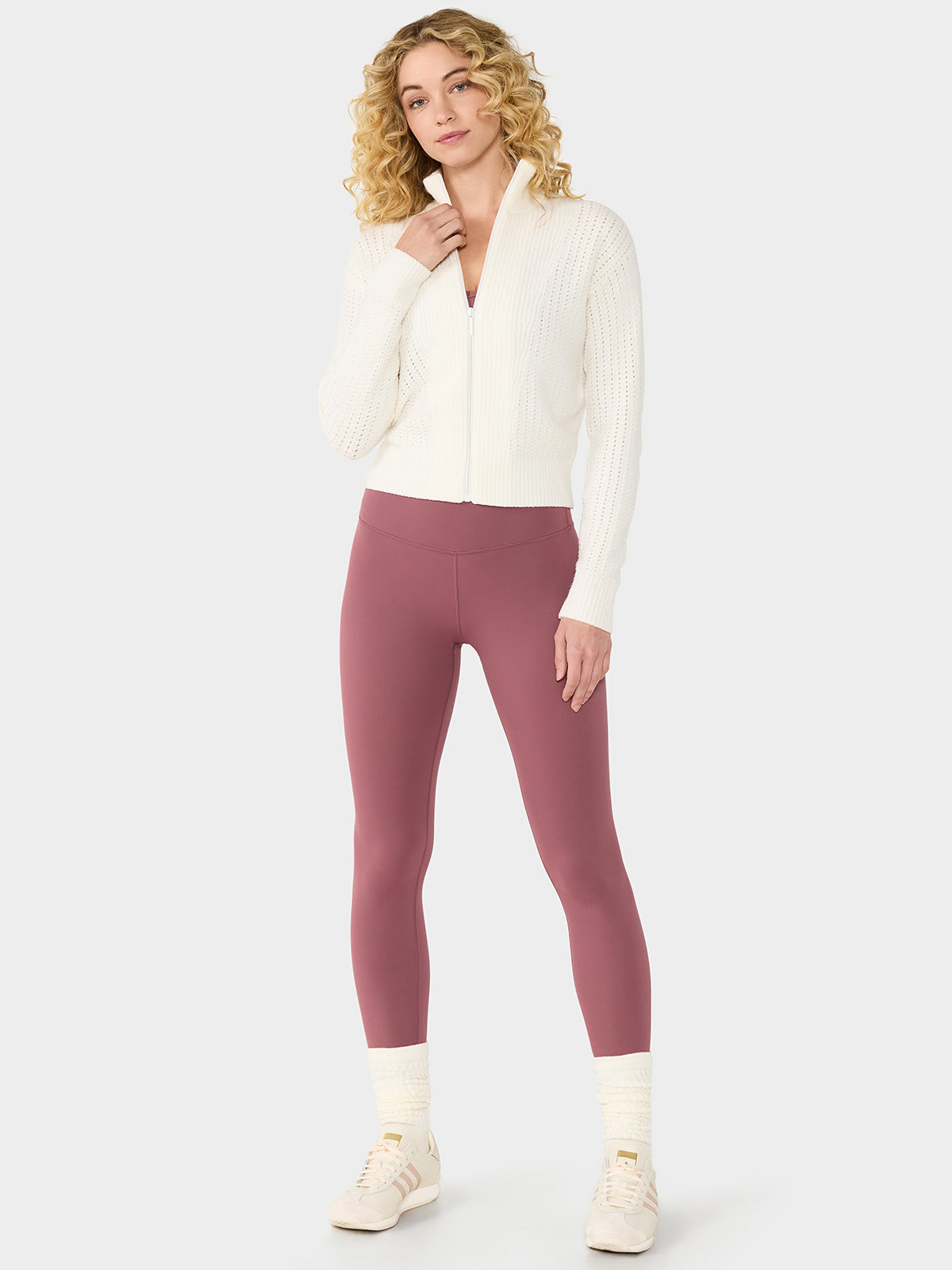 [TAVI by TOESOX] High Waist 7/8 Length Leggings HIGH WAISTED LEGGINGS / Yoga Bottoms Pilates Yoga Pants Beautiful Legs Beautiful Buttocks Body Coverage 25SS_D1