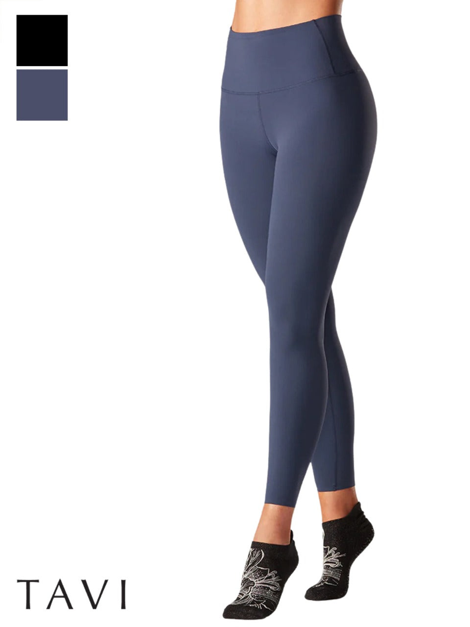 [TAVI by TOESOX] ハイウエスト 7分丈 レギンス HIGH WAISTED LEGGINGS／ヨガ ボトムス ピラティス ヨガパンツ 美脚 美尻 体型カバー 25SS_D1