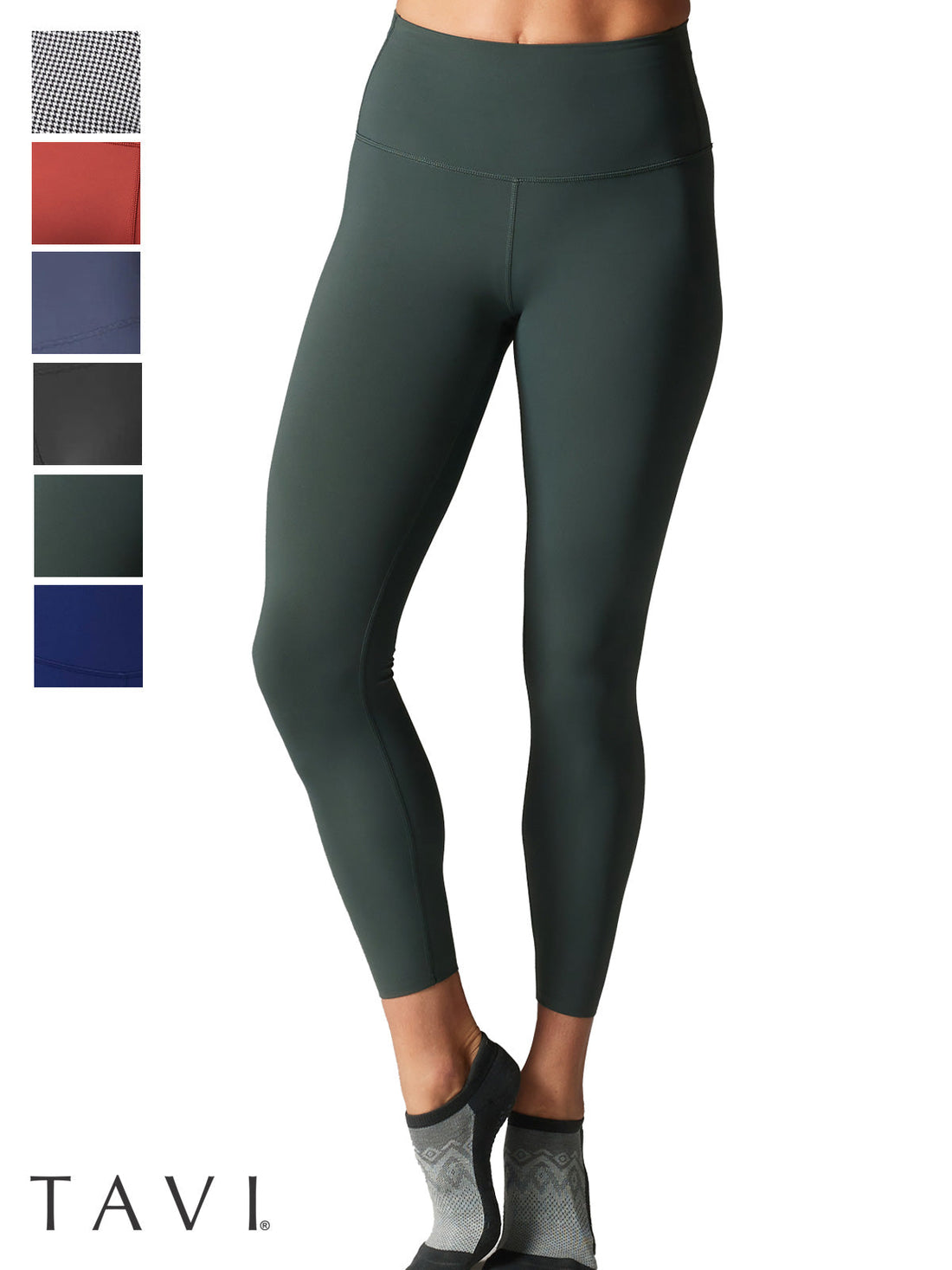 [TAVI by TOESOX] ハイウエスト 7分丈 レギンス HIGH WAISTED LEGGINGS／ヨガ ボトムス ピラティス ヨガパンツ 美脚 美尻 体型カバー 25SS_D1