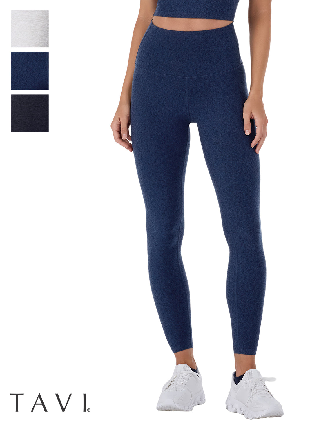 [TAVI] TaviCloud ハイウエスト タイトレギンス High Waisted 7/8 Tight／ヨガ ボトムス ピラティス ヨガパンツ 美脚 美尻 体型カバー TOESOX 26FW_D2