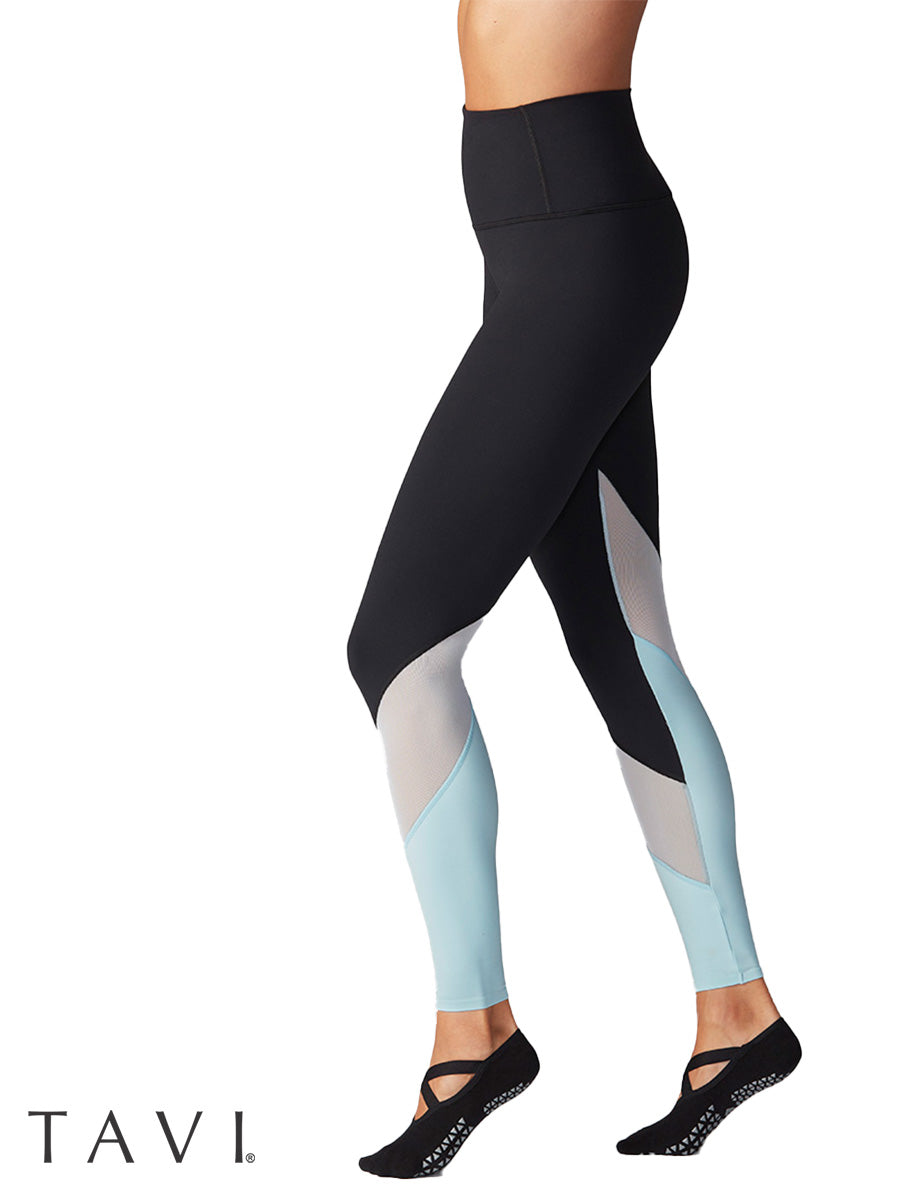 60%OFF[SALE][TAVI by TOESOX] ハイウエスト カラーブロック レギンス High Waisted Color block Tight ／ヨガ ボトムス ピラティス ヨガパンツ 吸汗 速乾[DRT] SOFF