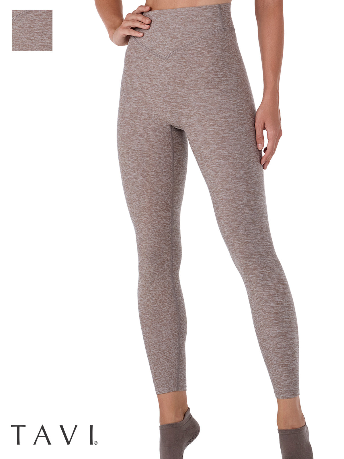 [TAVI] TaviCloud ハイウェスト 7/8 スムースライズレギンス TC HW 7/8 S Rise Legging タビ レディース  ボトムス ヨガウェア 7分丈 ハイウエスト 26FW_D1
