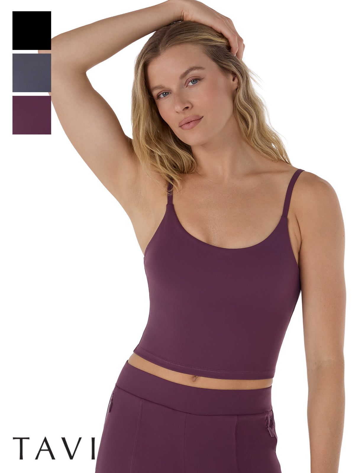 [TAVI] キャミ ブラ CAMI BRA／ ヨガ トップス カップ付 キャミソール ピラティス ブラレット ヨガウエア 26FW_D2