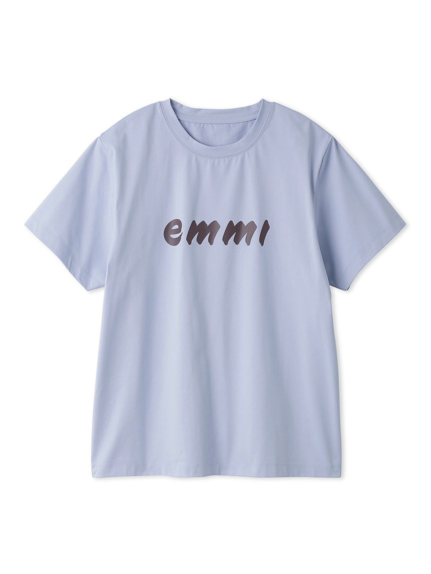 [emmi] ペイントemmiロゴTシャツ / エミ アトリエ レディース ヨガウェア 半袖 プリント おしゃれ / 24FW 13WCT241094-Puravida! プラヴィダ　ヨガ ピラティス フィットネスショップ