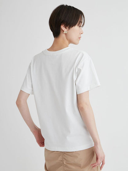 [emmi] ECOemmiロゴT-shirts エミ レディース スポーツウェア Tシャツ 半袖 サスティナブル / 24SS 13WCT244012-Puravida! プラヴィダ　ヨガ ピラティス フィットネスショップ