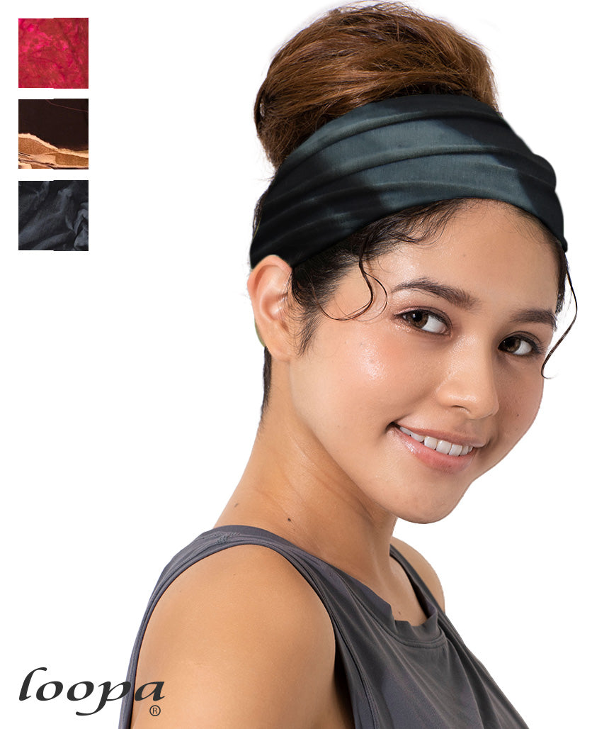[Loopa] ルーパ 2.0 ヘアバンド スクイーズ バティック柄(染め柄) Yoga Hair bands Squeeze dyed pattern ヘッドバンド / [A] 10_3