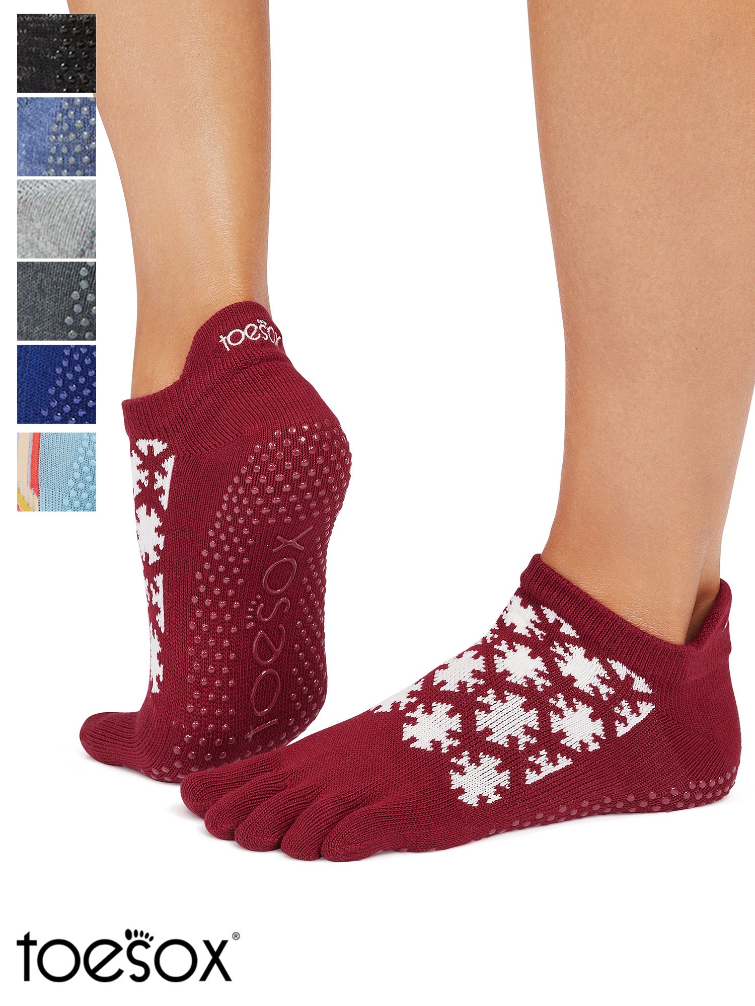 [ToeSox] Low Rise (Full-Toe) Grip Socks / Yoga Pilates Anti-Slip Socks 25SS_D2