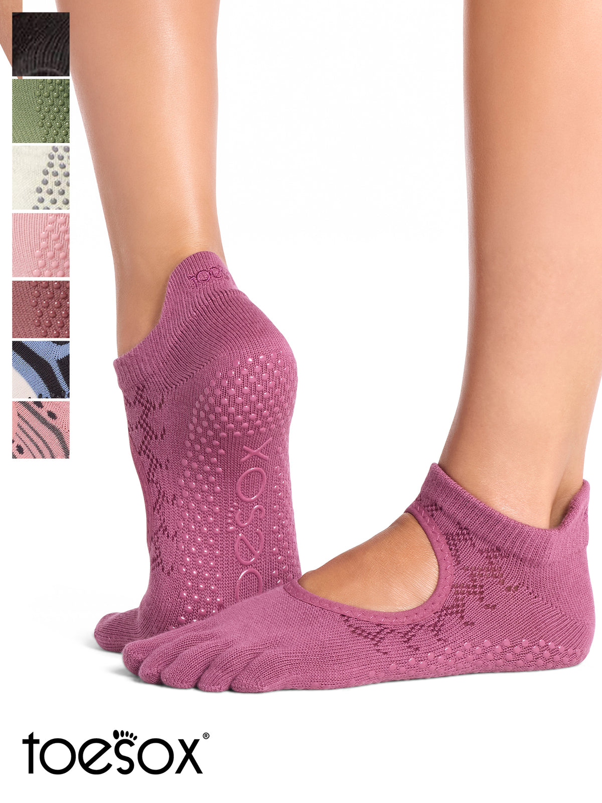 [ToeSox] Bellarina ベラリナ（Full-Toe／つま先あり） グリップ ソックス ／ ヨガ ピラティス 滑り止め付 靴下 26FW_D2