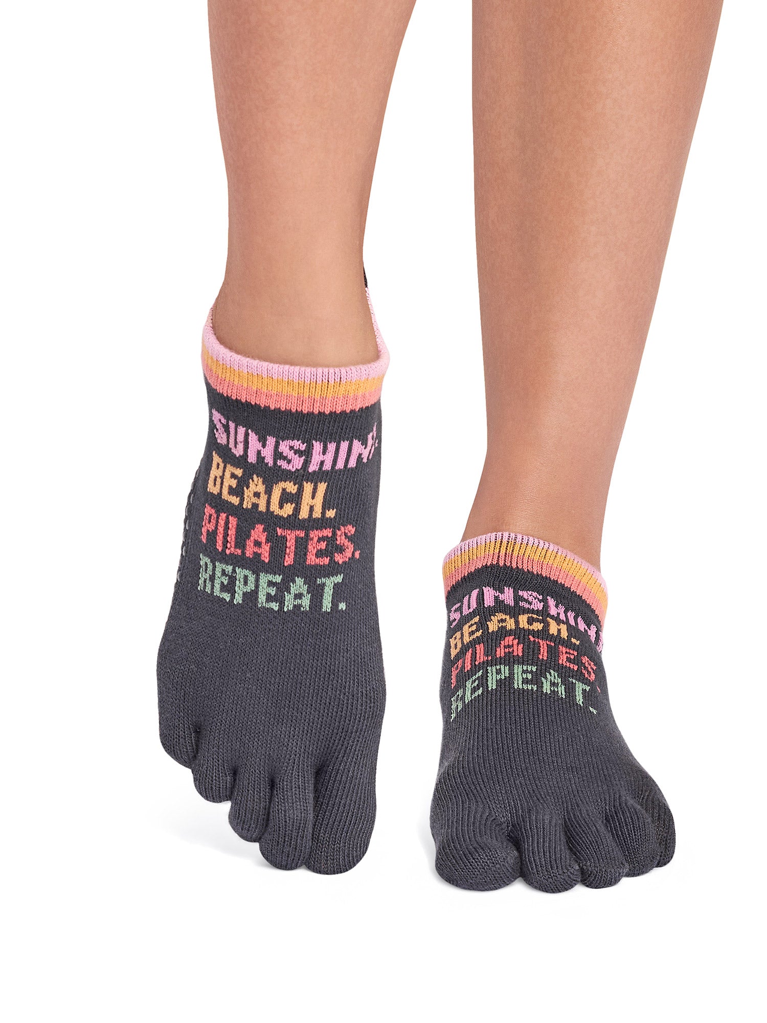 [ToeSox] Low Rise (Full-Toe) Grip Socks / Yoga Pilates Anti-Slip Socks 25SS_D2