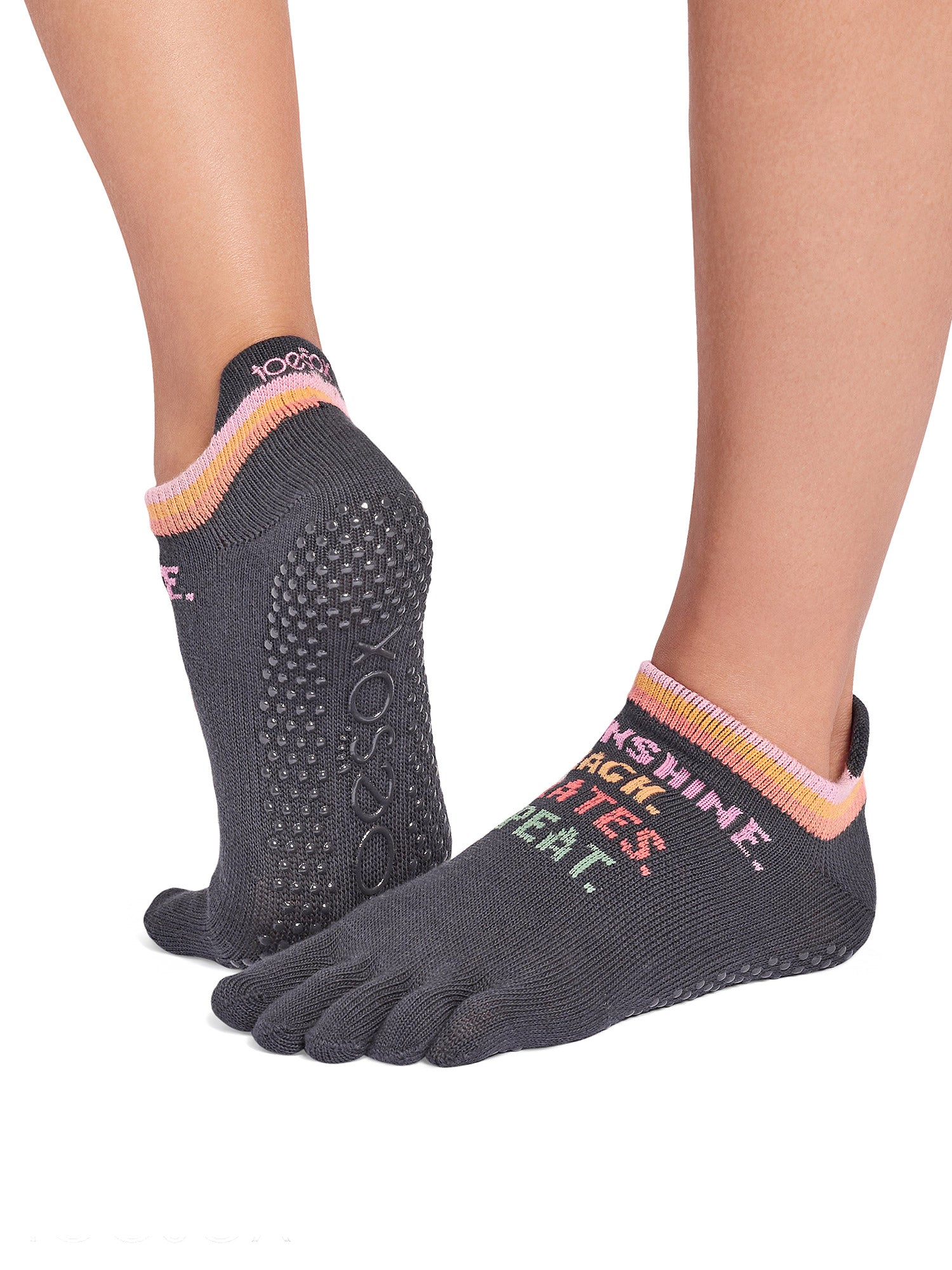 [ToeSox] Low Rise (Full-Toe) Grip Socks / Yoga Pilates Anti-Slip Socks 25SS_D2