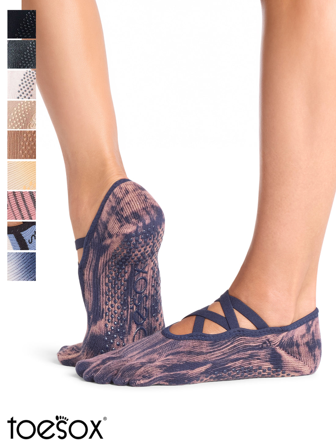 [ToeSox] Elle エル（Full-Toe／つま先あり） グリップ ソックス ／ ヨガ ピラティス 滑り止め付 靴下 26FW_D2