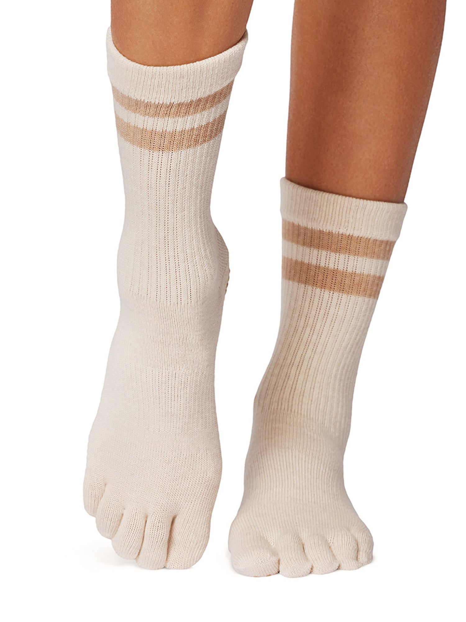 [ToeSox] Crew クルー（Full-Toe／つま先あり） グリップ ソックス／ ヨガ ピラティス 滑り止め付 26SS_D1 靴下 クルー丈 25FW_D2