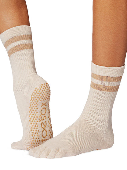 [ToeSox] Crew クルー（Full-Toe／つま先あり） グリップ ソックス／ ヨガ ピラティス 滑り止め付 26SS_D1 靴下 クルー丈 25FW_D2