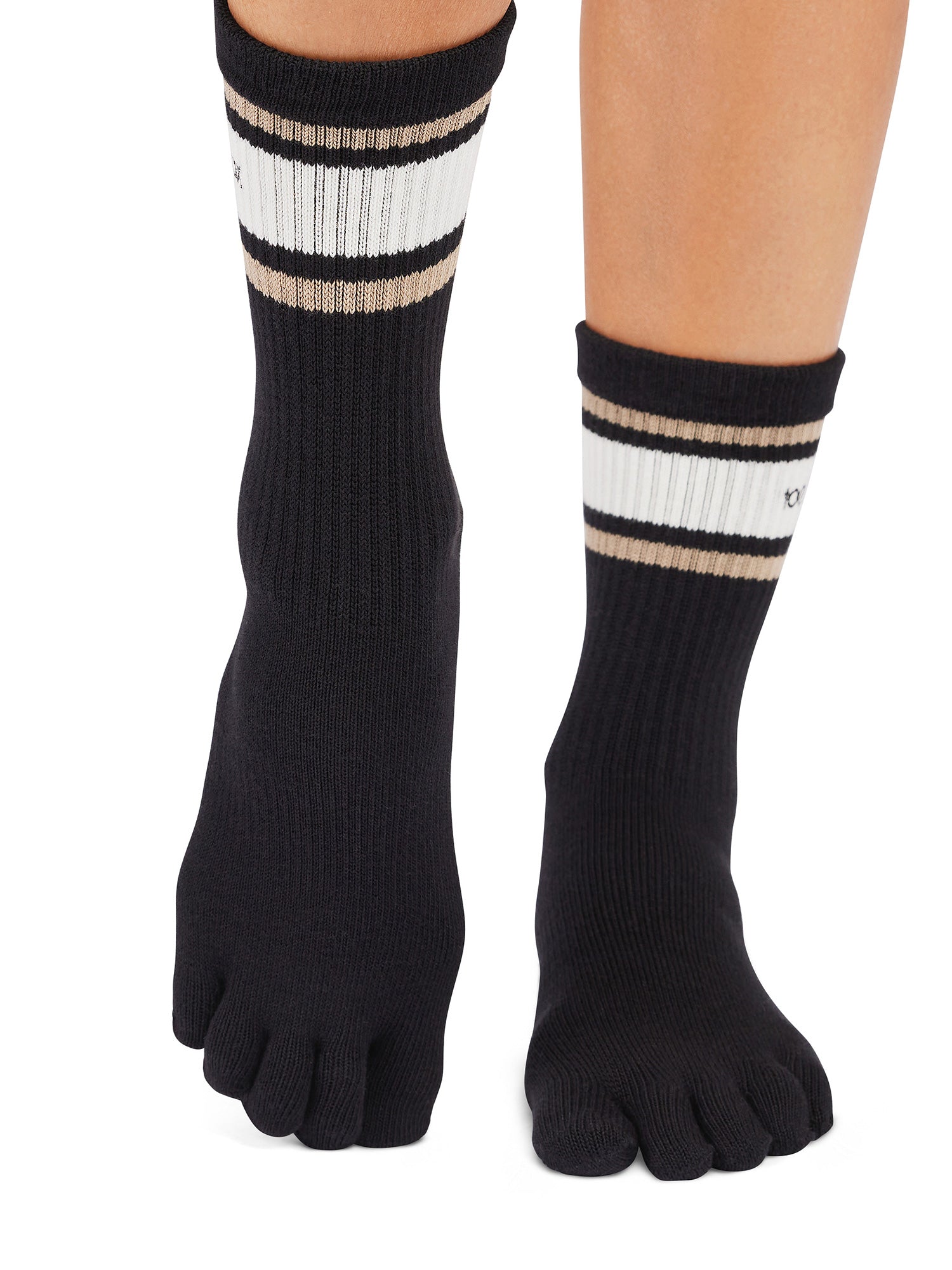 [ToeSox] Crew クルー（Full-Toe／つま先あり） グリップ ソックス／ ヨガ ピラティス 滑り止め付 26SS_D1 靴下 クルー丈 25FW_D2