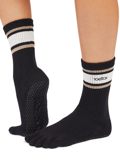 [ToeSox] Crew クルー（Full-Toe／つま先あり） グリップ ソックス／ ヨガ ピラティス 滑り止め付 靴下 クルー丈 25FW_D1