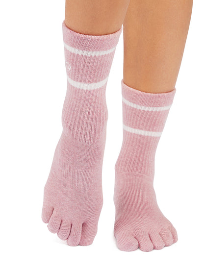 [ToeSox] Crew クルー（Full-Toe／つま先あり） グリップ ソックス／ ヨガ ピラティス 滑り止め付 26SS_D1 靴下 クルー丈 25FW_D2