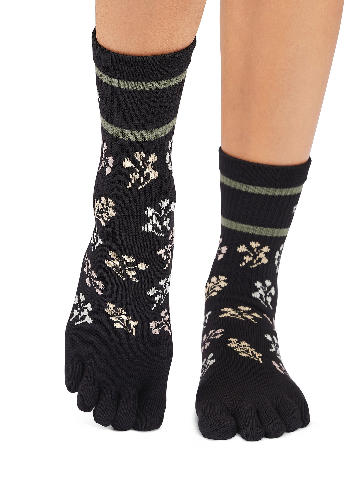 [ToeSox] Crew クルー（Full-Toe／つま先あり） グリップ ソックス／ ヨガ ピラティス 滑り止め付 靴下 クルー丈 25FW_D2