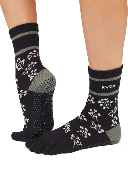 [ToeSox] Crew クルー（Full-Toe／つま先あり） グリップ ソックス／ ヨガ ピラティス 滑り止め付 靴下 クルー丈 25FW_D2