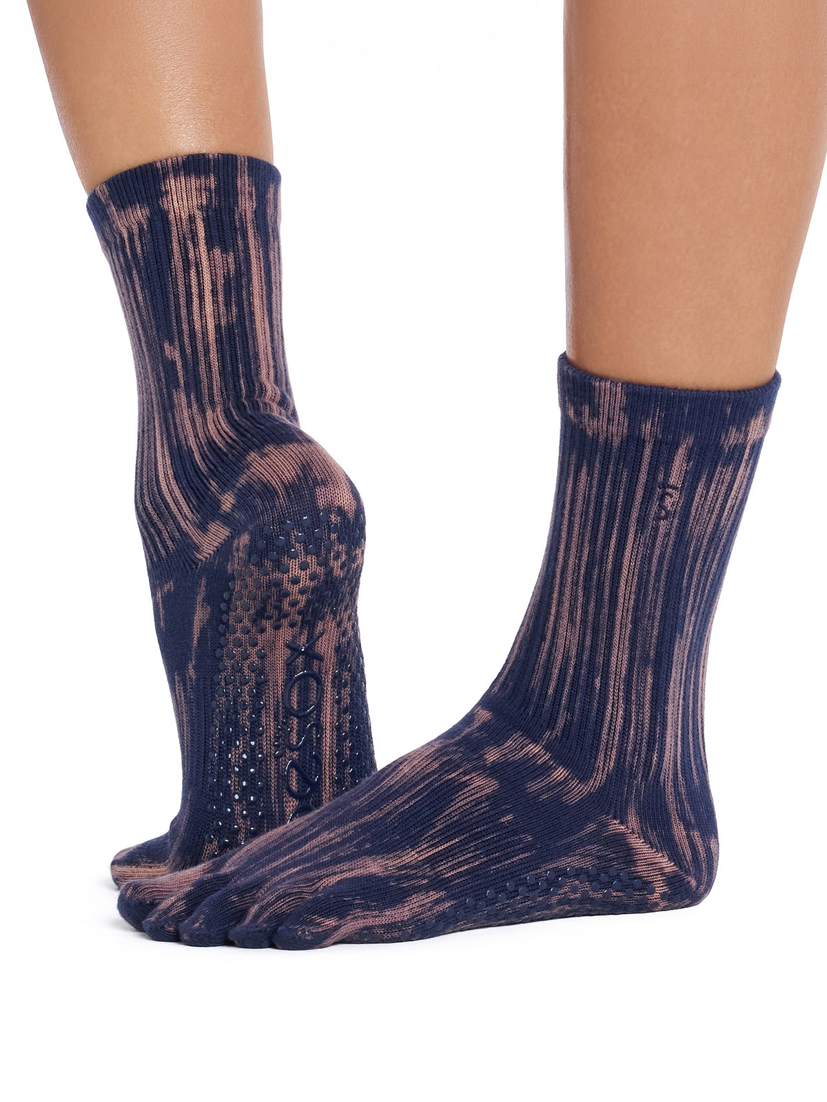 [ToeSox] Crew クルー（Full-Toe／つま先あり） グリップ ソックス／ ヨガ ピラティス 滑り止め付 26SS_D1 靴下 クルー丈 26FW_D2