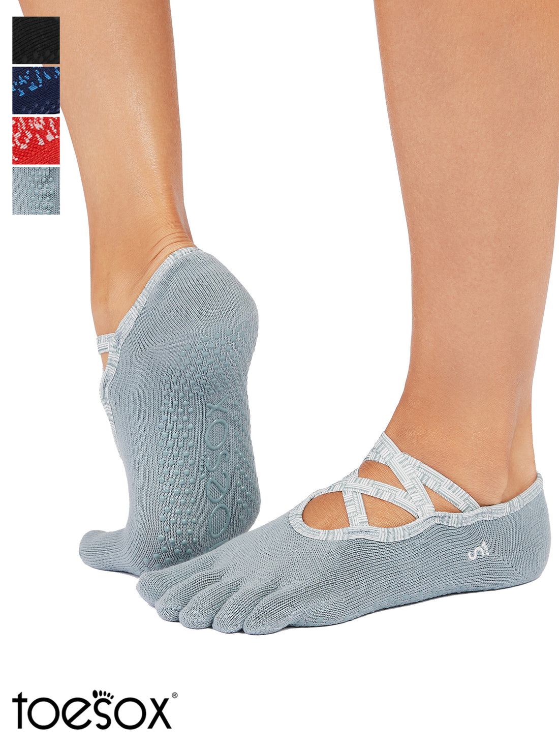 [ToeSox] Elle Tec エル テック（Full-Toe／つま先あり） テック グリップ ソックス／ ヨガ ピラティス 滑り止め付 靴下 25FW_D1