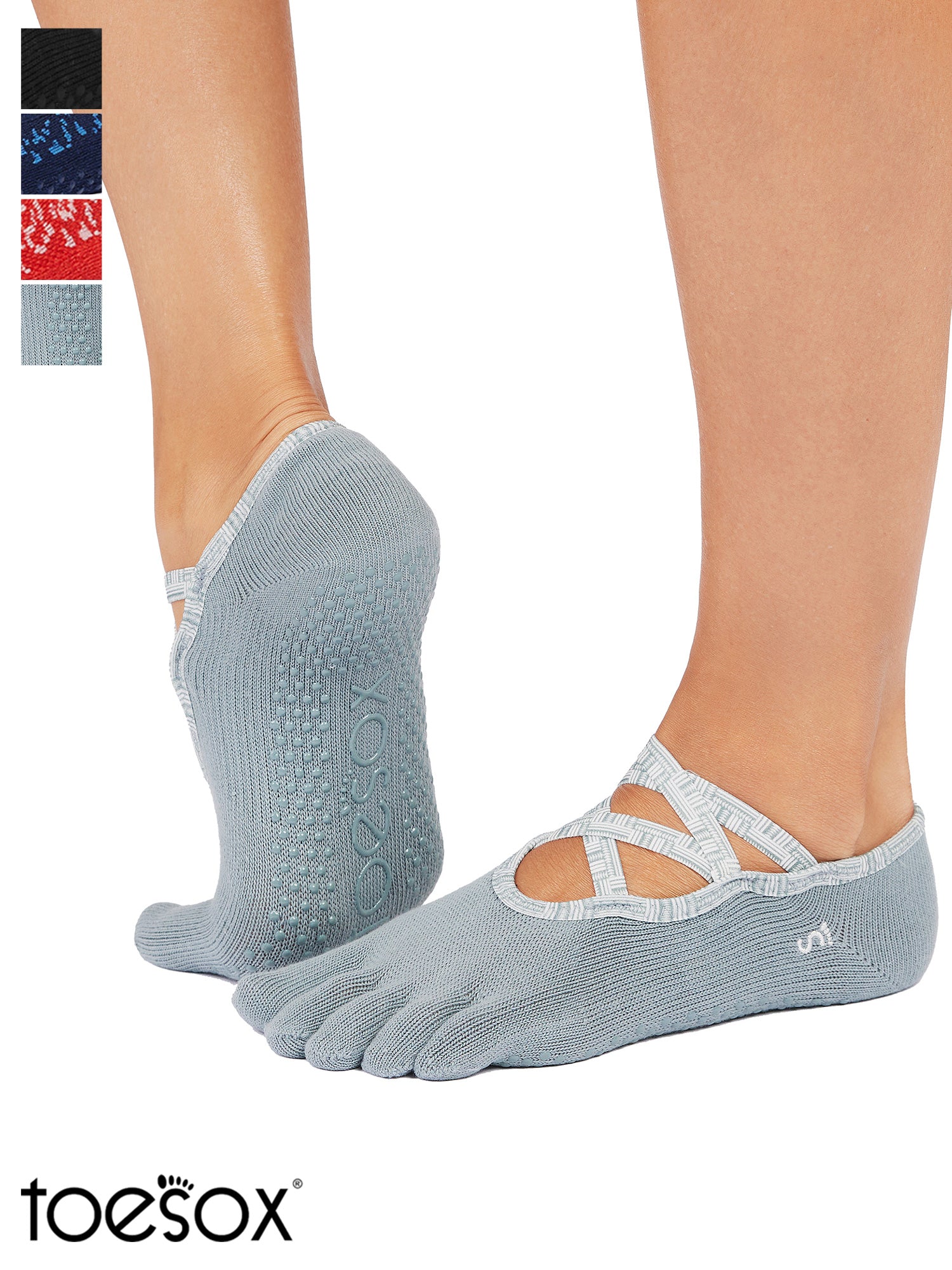 [ToeSox] Elle Tec Full-Toe Tech Grip Socks / Yoga Pilates Anti-Slip Socks 25SS_D2