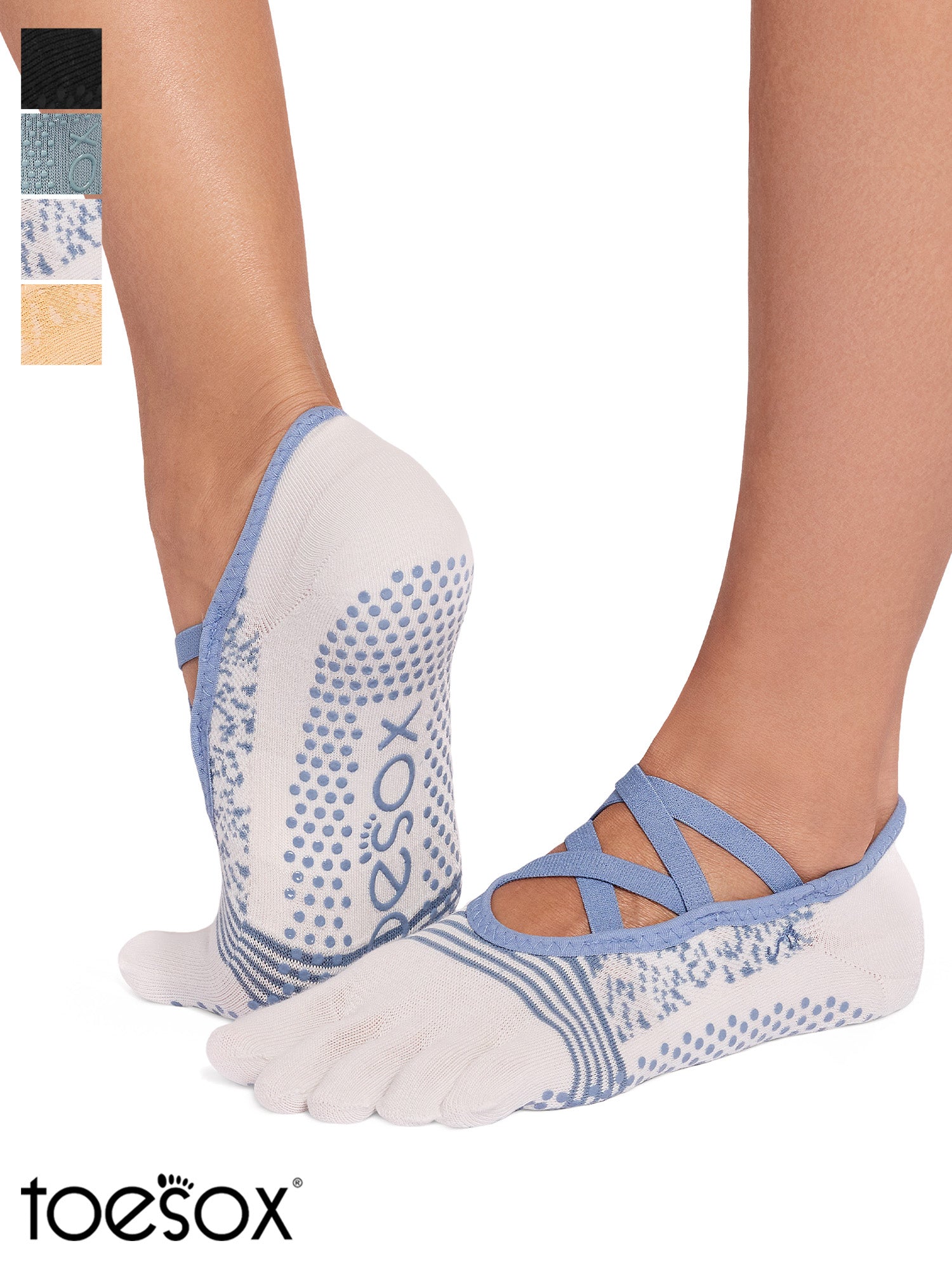[ToeSox] Elle Tec Full-Toe Tech Grip Socks / Yoga Pilates Anti-Slip Socks 25SS_D2