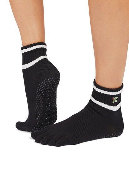 [ToeSox] Melody メロディー（Full-Toe／つま先あり） グリップ ソックス／ ヨガ ピラティス 滑り止め付 靴下 クルー丈 25FW_D3