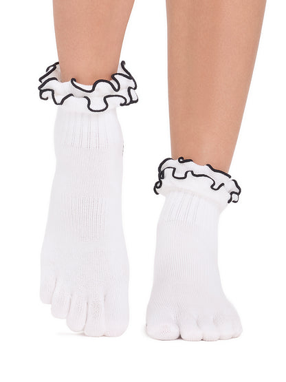 [ToeSox] Melody メロディー（Full-Toe／つま先あり） グリップ ソックス／ ヨガ ピラティス 滑り止め付 靴下 クルー丈 26FW_D1
