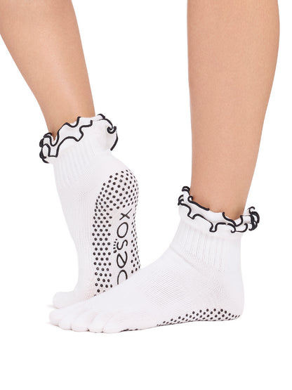 [ToeSox] Melody メロディー（Full-Toe／つま先あり） グリップ ソックス／ ヨガ ピラティス 滑り止め付 靴下 クルー丈 26FW_D1