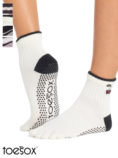 [ToeSox] Melody (Full-Toe) Grip Socks / Yoga Pilates Non-slip Socks Crew Length 25SS_D2