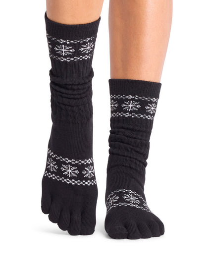 [ToeSox] Slouch スラウチ（Full-Toe／つま先あり） グリップ ソックス／ ヨガ ピラティス 滑り止め付 靴下 クルー丈 26FW_D2