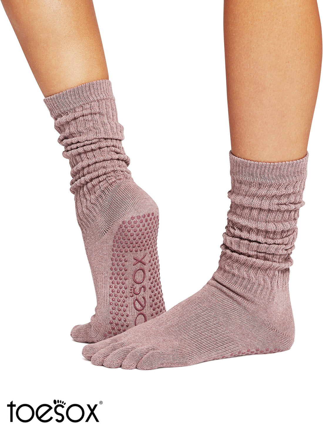 [SALE][ToeSox] Slouch (Full-Toe) Grip Socks/Yoga Pilates Non-slip Socks Crew Length [SOFF] 2501