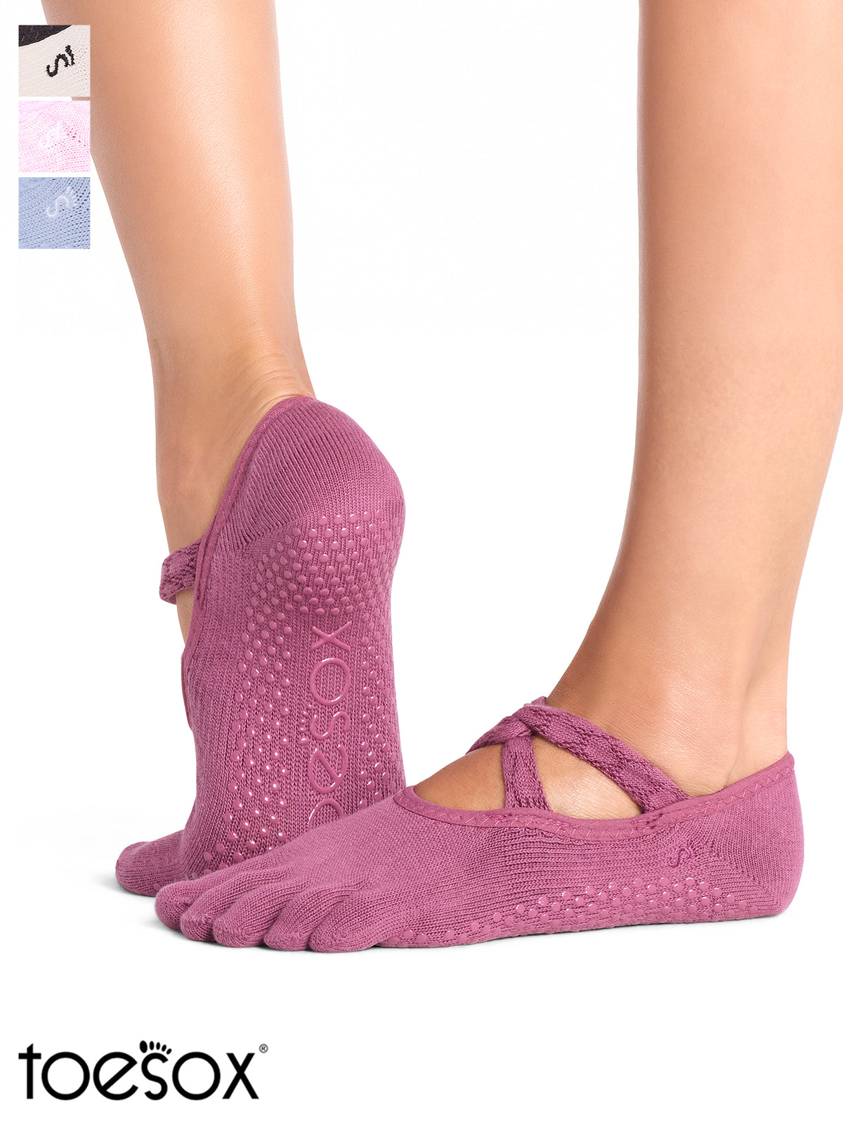 [ToeSox] Ivy アイビー（Full-Toe／つま先あり） グリップ ソックス ／ ヨガ ピラティス 滑り止め付 靴下 26FW_D2