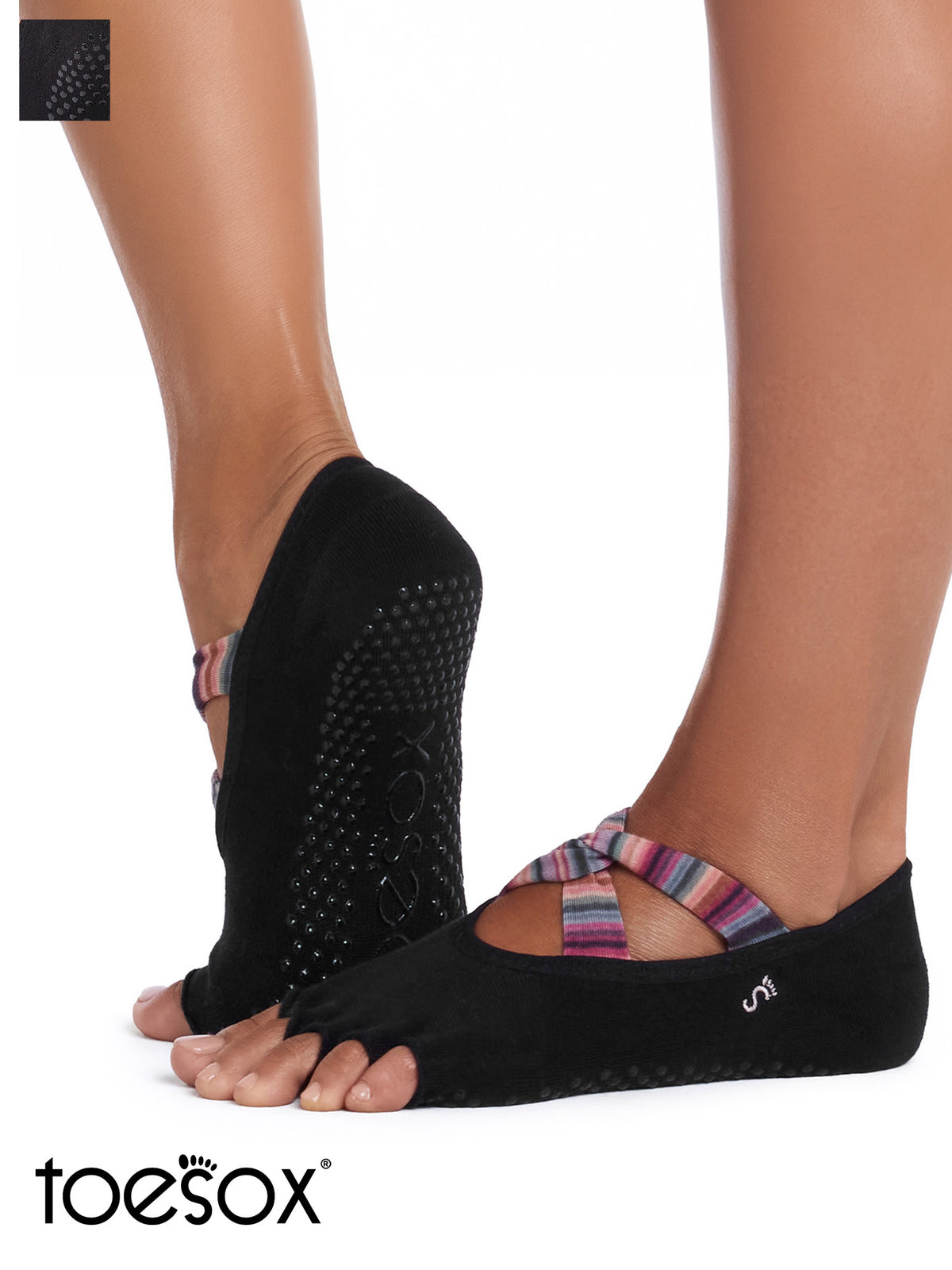[ToeSox] Ivy Ultra Fine Knit アイビー ウルトラファインニット（Half-Toe／つま先なし） グリップ ソックス ／ ヨガ ピラティス 滑り止め付 靴下 26FW_D2