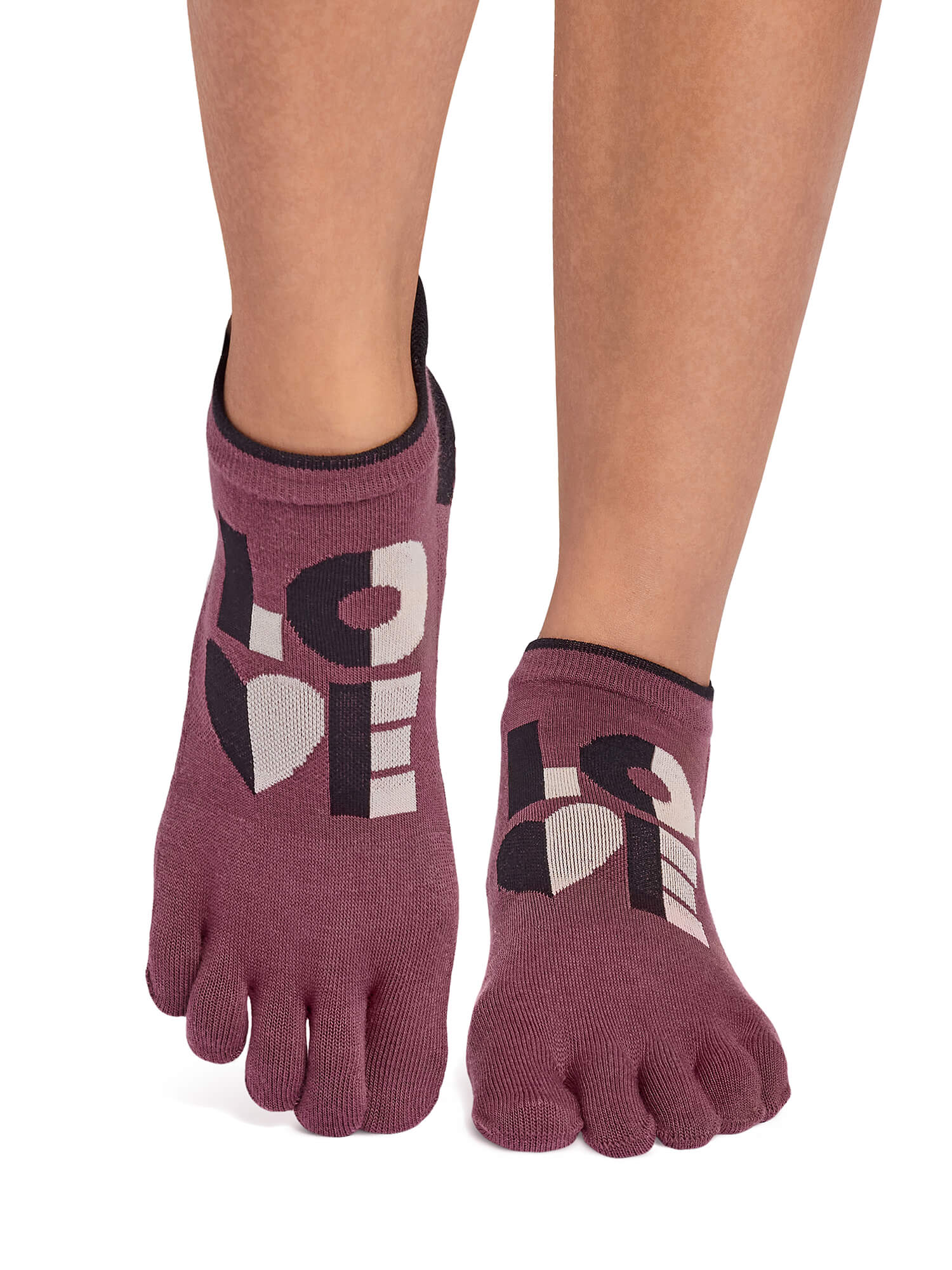 [ToeSox] Low Rise Ultra Fine Knit ローライズ ウルトラファインニット（Full-Toe／つま先あり） グリップ ソックス ／ ヨガ ピラティス 滑り止め付 靴下 26SS_D3