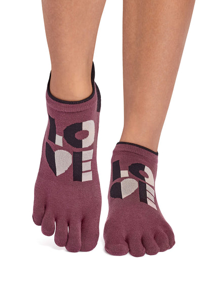 [ToeSox] Low Rise Ultra Fine Knit ローライズ ウルトラファインニット（Full-Toe／つま先あり） グリップ ソックス ／ ヨガ ピラティス 滑り止め付 靴下 26SS_D3