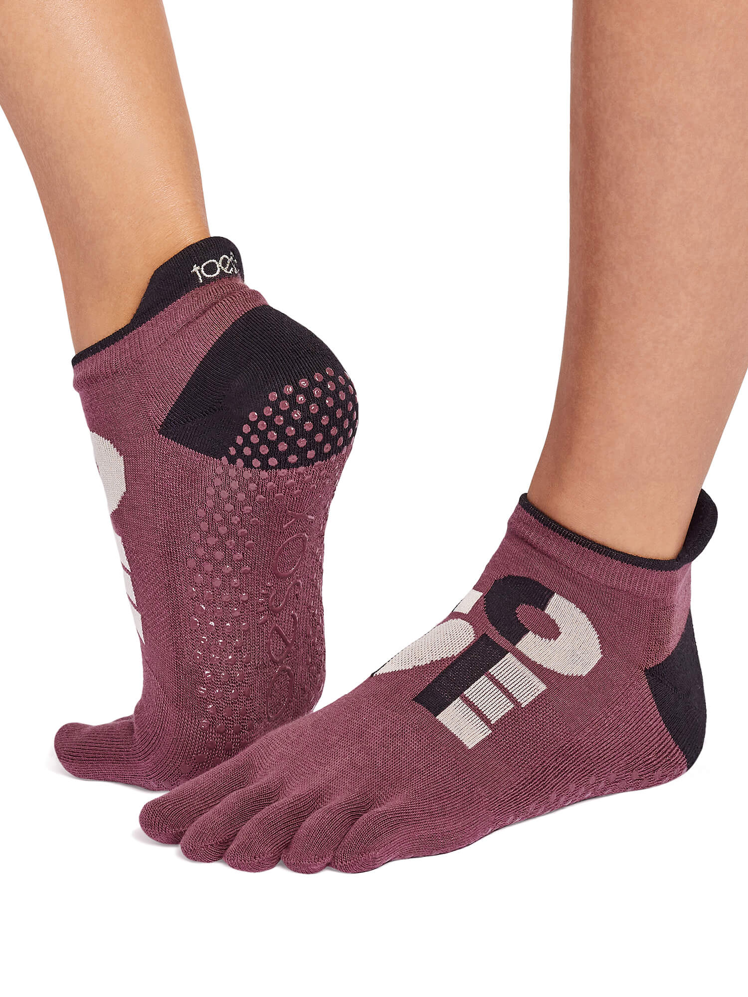 [ToeSox] Low Rise Ultra Fine Knit ローライズ ウルトラファインニット（Full-Toe／つま先あり） グリップ ソックス ／ ヨガ ピラティス 滑り止め付 靴下 26SS_D3