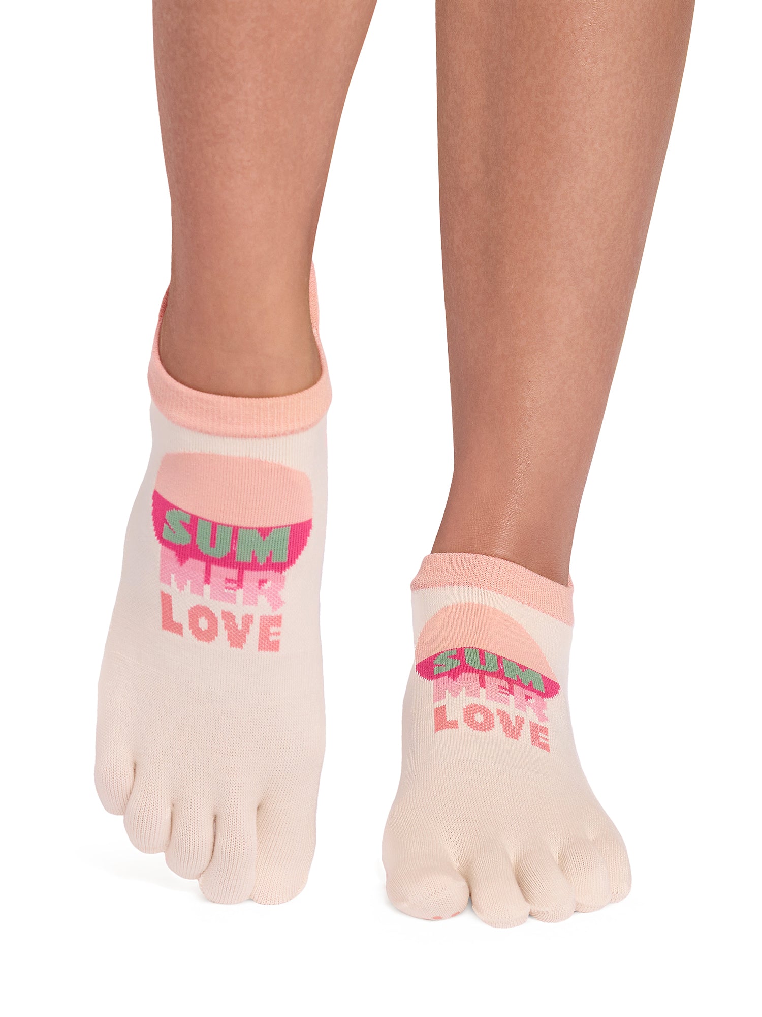 [ToeSox] Low Rise Ultra Fine Knit ローライズ ウルトラファインニット（Full-Toe／つま先あり） グリップ ソックス ／ ヨガ ピラティス 滑り止め付 靴下 26SS_D3