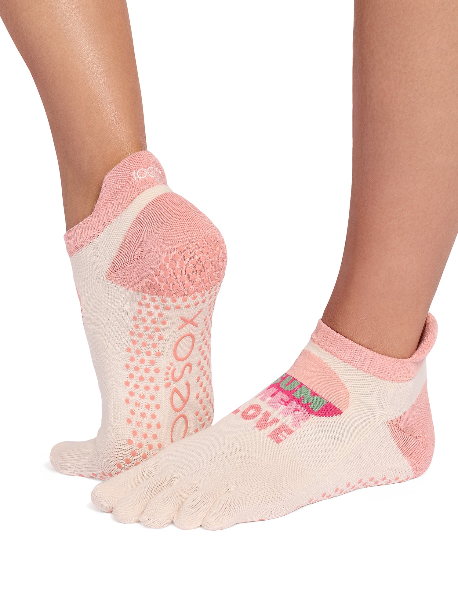 [ToeSox] Low Rise Ultra Fine Knit ローライズ ウルトラファインニット（Full-Toe／つま先あり） グリップ ソックス ／ ヨガ ピラティス 滑り止め付 靴下 26SS_D3